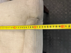 Elegant Grey Button-Back Accent Chair - Minor Scuffing on Legs - 2ndhandwarehouse.com