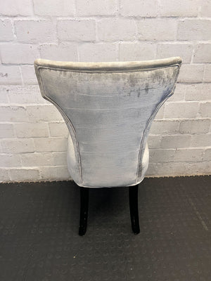 Elegant Grey Upholstered Dining Chair with Black Legs — Minor Wear - PRICE DROP - 2ndhandwarehouse.com