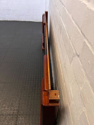 Elegant King-Sized Wooden Headboard – Cherry Finish