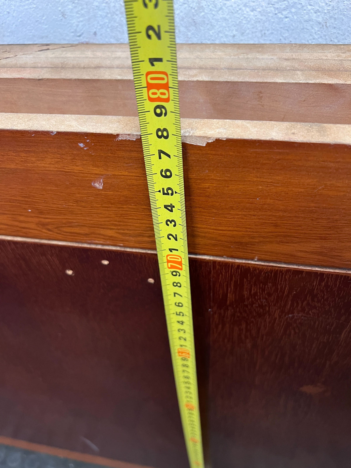 Elegant King-Sized Wooden Headboard – Cherry Finish