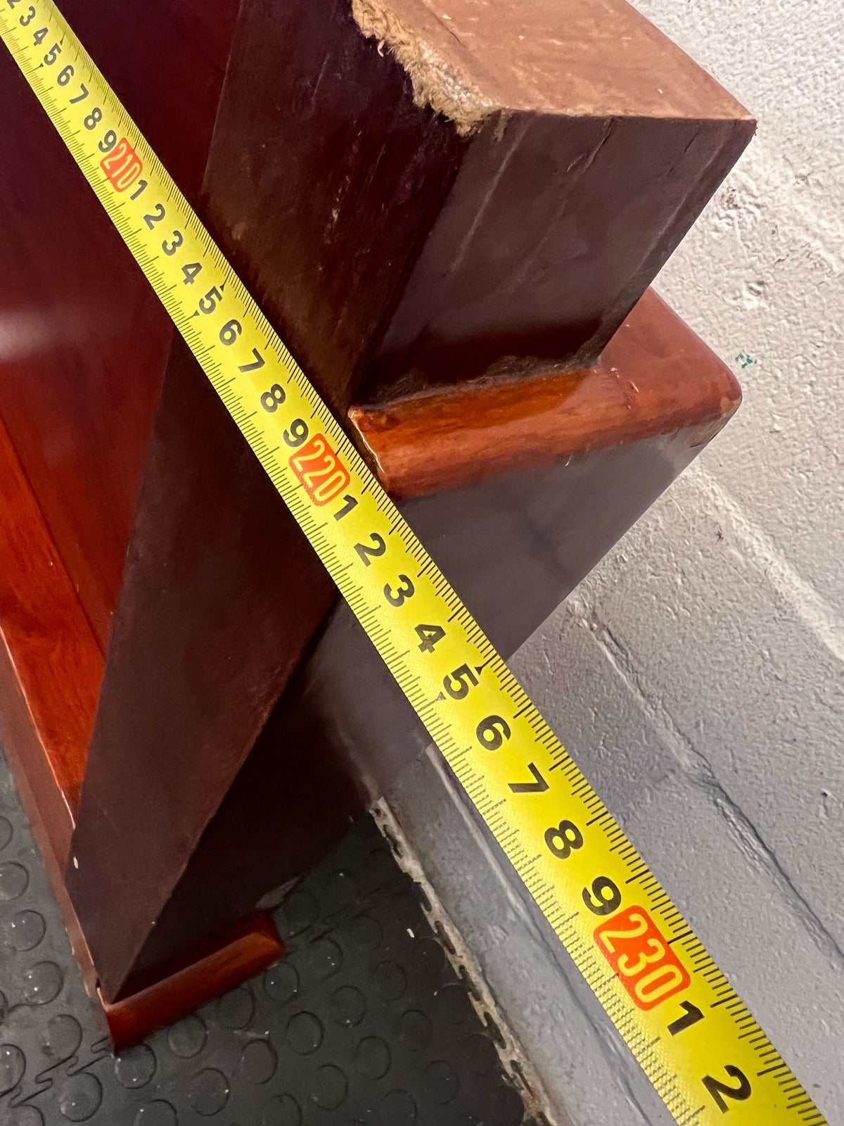 Elegant King-Sized Wooden Headboard – Cherry Finish