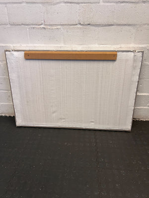 Elegant Silver Faux Leather Single Headboard with Button Tufts