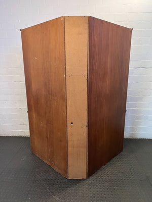 Elegant Wooden Corner Display Cabinet & Storage Unit