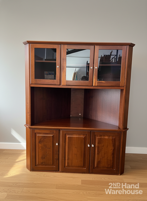 Elegant Wooden Corner Display Cabinet & Storage Unit
