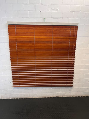 Elegant Wooden Venetian Blinds - 180cm - Warm Oak Finish 145cm wide