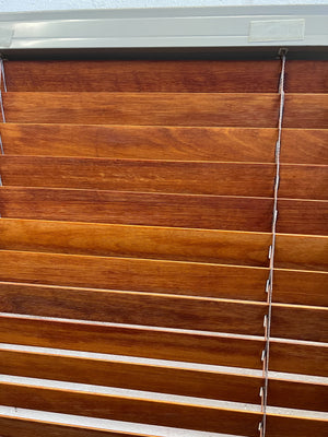 Elegant Wooden Venetian Blinds - 180cm - Warm Oak Finish 145cm wide