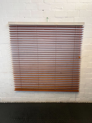 Elegant Wooden Venetian Blinds - 180cm - Warm Oak Finish 145cm wide