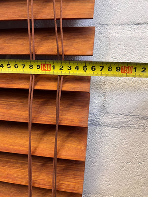 Elegant Wooden Venetian Blinds - 180cm - Warm Oak Finish 145cm wide