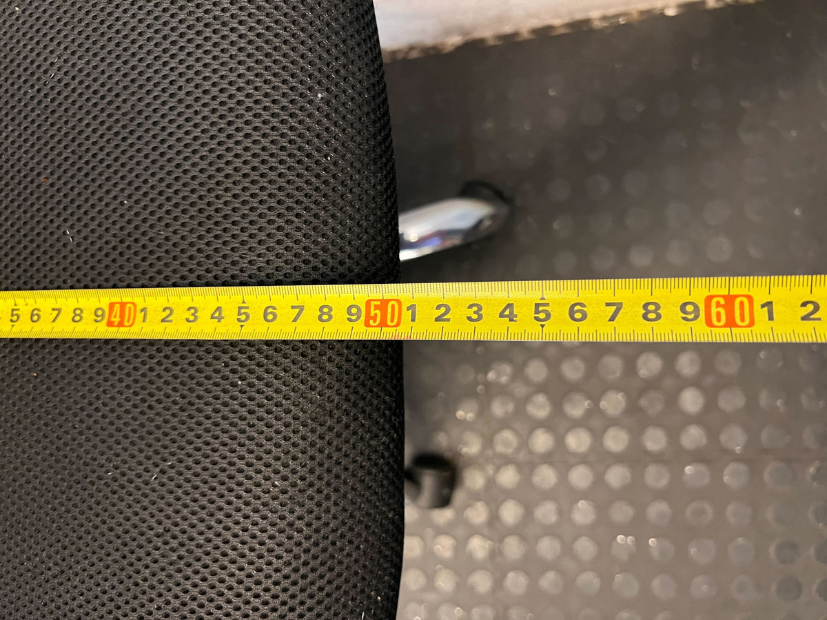 Ergonomic Black Mesh & Leatherette Office Chair with Chrome Base - Need to remove one side arm - 2ndhandwarehouse.com