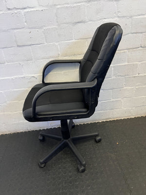 Ergonomic Black Office Chair with Minor Wear and Tear