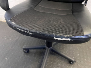 Ergonomic Black Office Chair with Minor Wear and Tear
