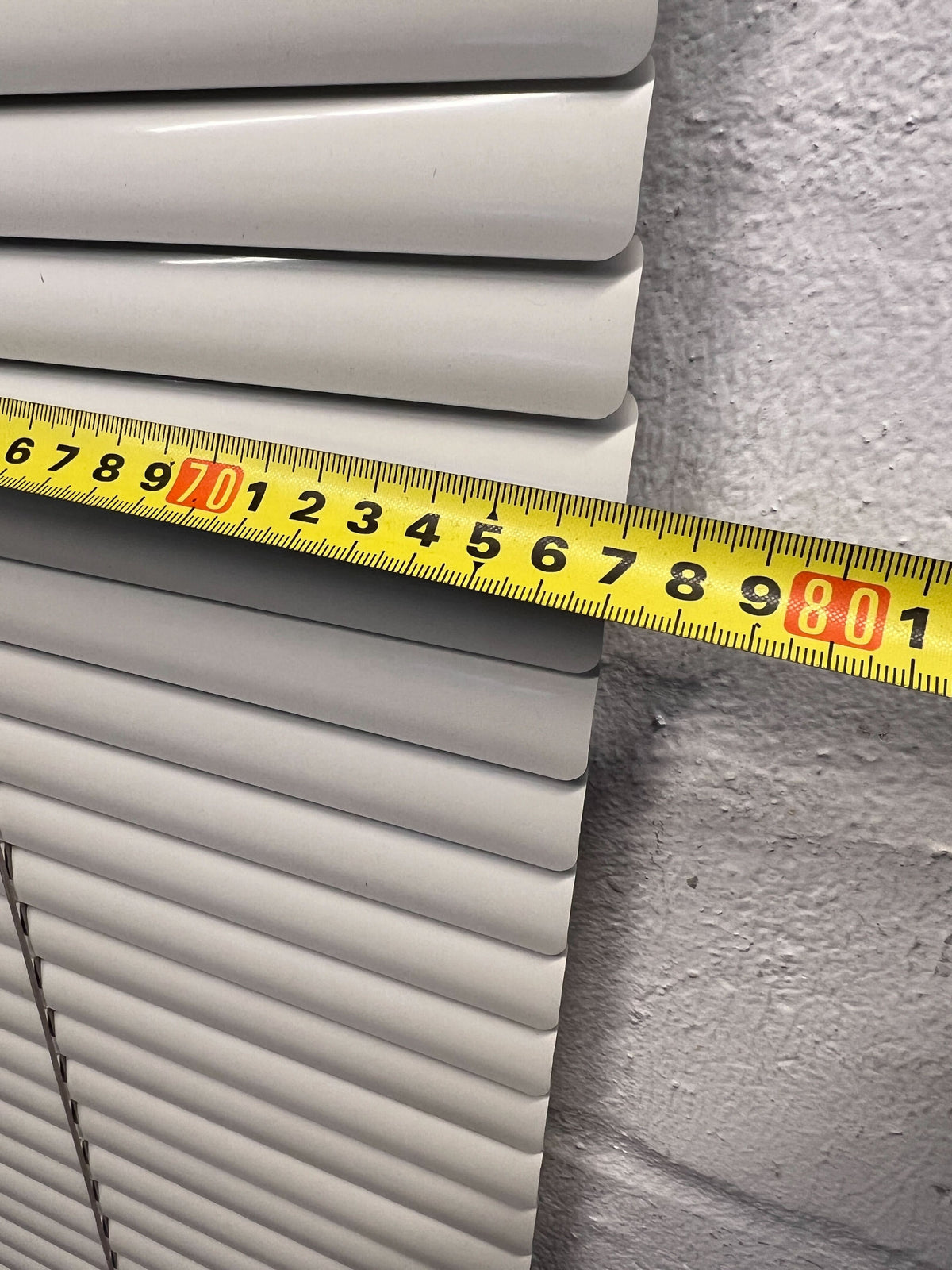 Essential White Aluminum Blinds 77 BY 180 - Minor Wear, Functional and Stylish