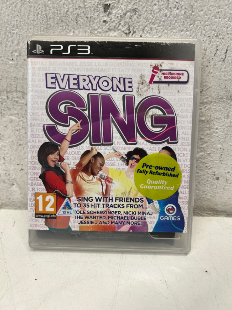 Everyone Sing PS3 Game - Case Stickers Present (No Mics Included) - 2ndhandwarehouse.com