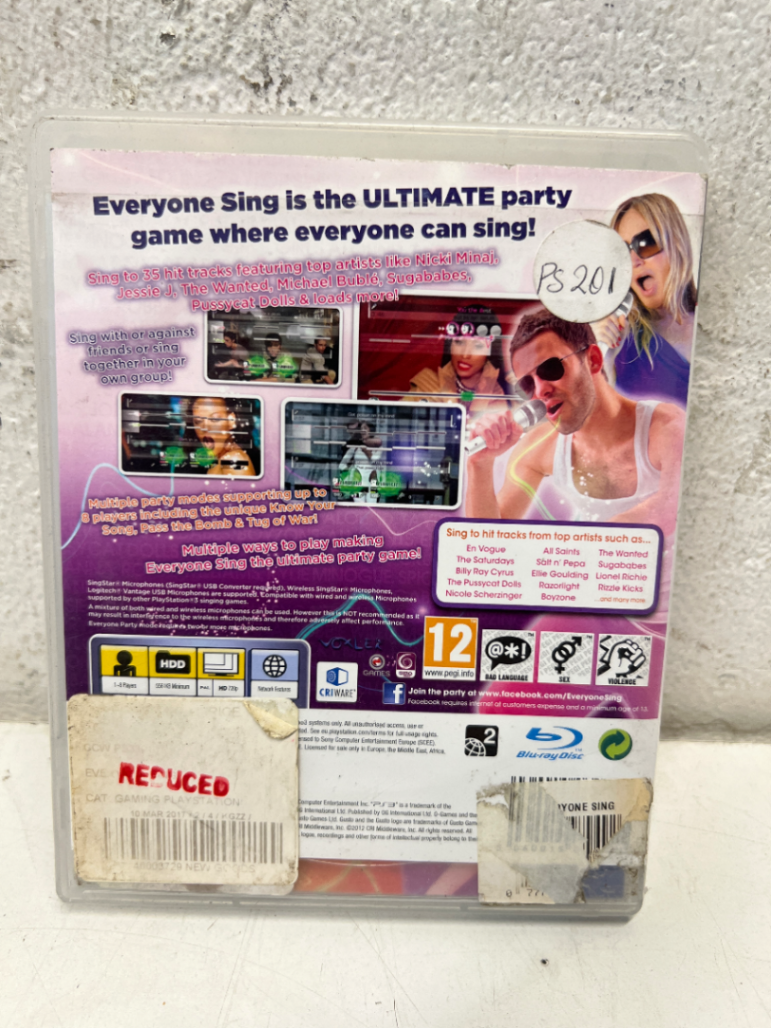 Everyone Sing PS3 Game - Case Stickers Present (No Mics Included) - 2ndhandwarehouse.com