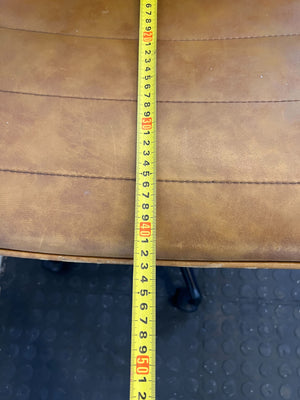 Executive Tan Ribbed Swivel Office Chair