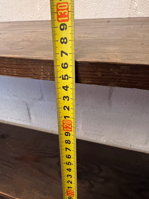 Extra Large Three-Section Wooden Bookshelf in Dark Finish — Fair Used Condition - 2ndhandwarehouse.com