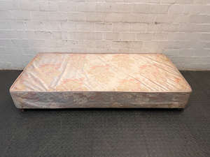 Floral Upholstered Single Base Set — Visible Water Damage Stain