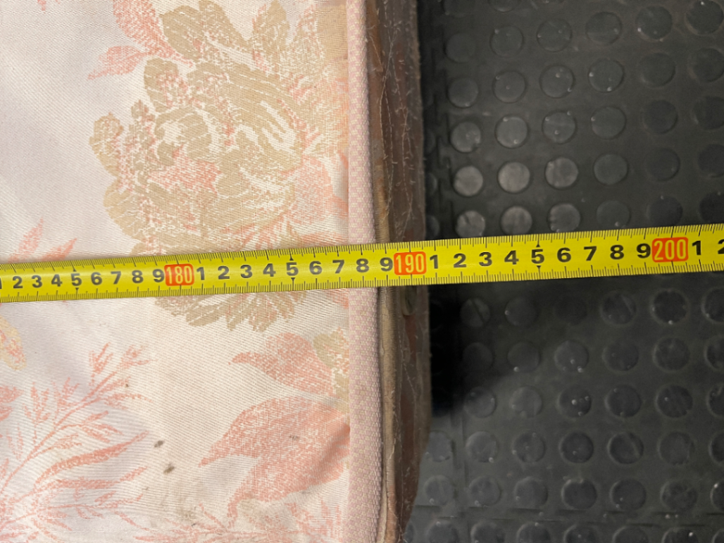 Floral Upholstered Single Base Set — Visible Water Damage Stain