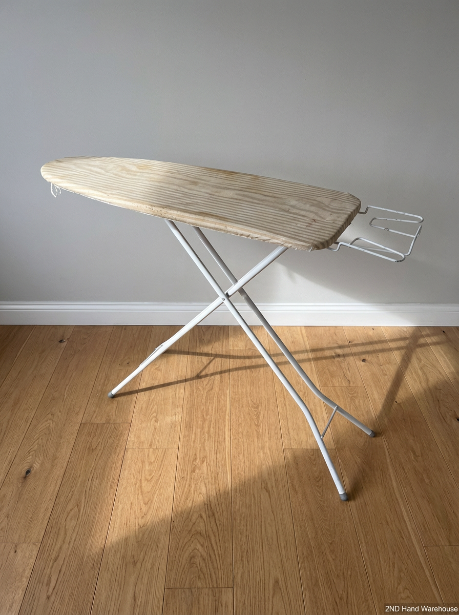 Foldable Ironing Board with Iron Rest - Stained Cover - 2ndhandwarehouse.com