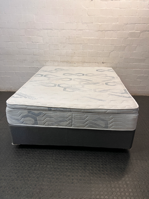 Forty Winks Queen Base Set with Pillow-Top Mattress — Good Condition with No Damage