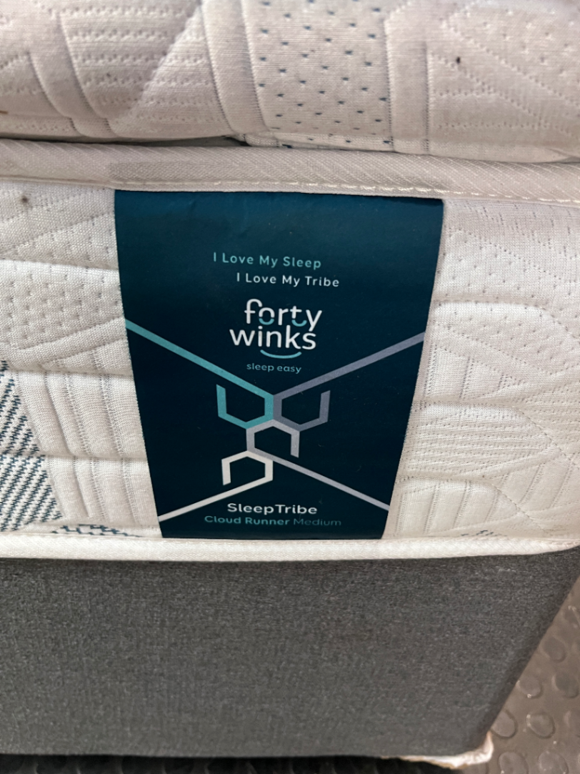 Forty Winks Queen Base Set with Pillow-Top Mattress — Good Condition with No Damage