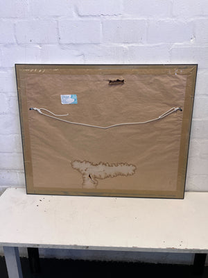 Framed Art Print of Ducks - Elegant White Frame, Minor Scuffs