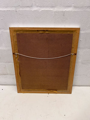 Framed Artwork: "Poppies in a Blue Vase" by S. Burkett Kaiser 50 x 44cm