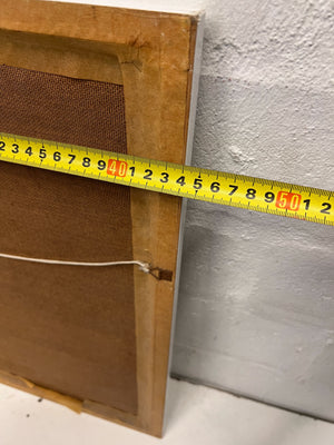 Framed Artwork: "Poppies in a Blue Vase" by S. Burkett Kaiser 50 x 44cm