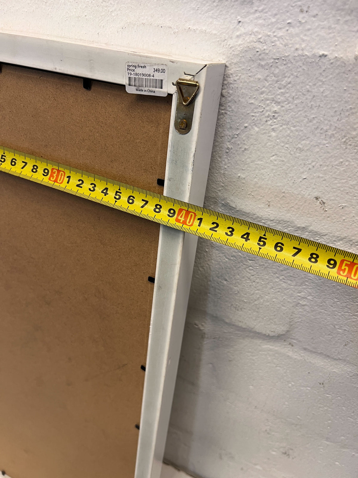 Framed Black and White Empire State Building Print - Damage - No Glass - 2ndhandwarehouse.com