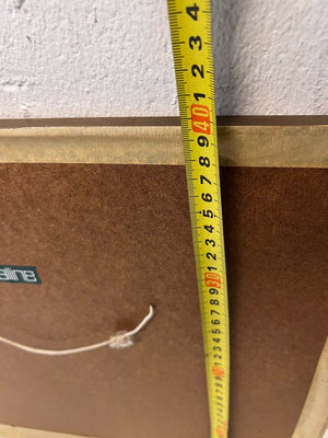 Framed Blue Ink Artwork of Historic House – Minor Frame Scratches - 2ndhandwarehouse.com