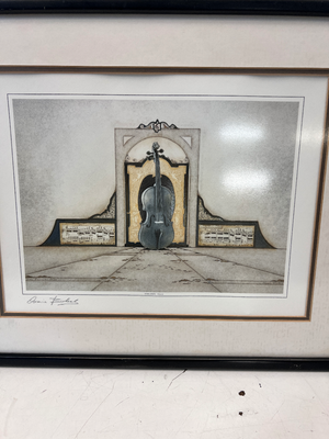 Framed Double Bass Musical Artwork - 2ndhandwarehouse.com