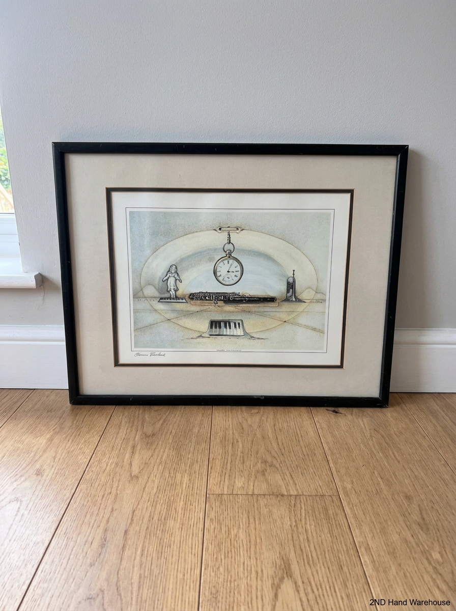 Framed Surrealist Musical Illustration Artwork - 2ndhandwarehouse.com