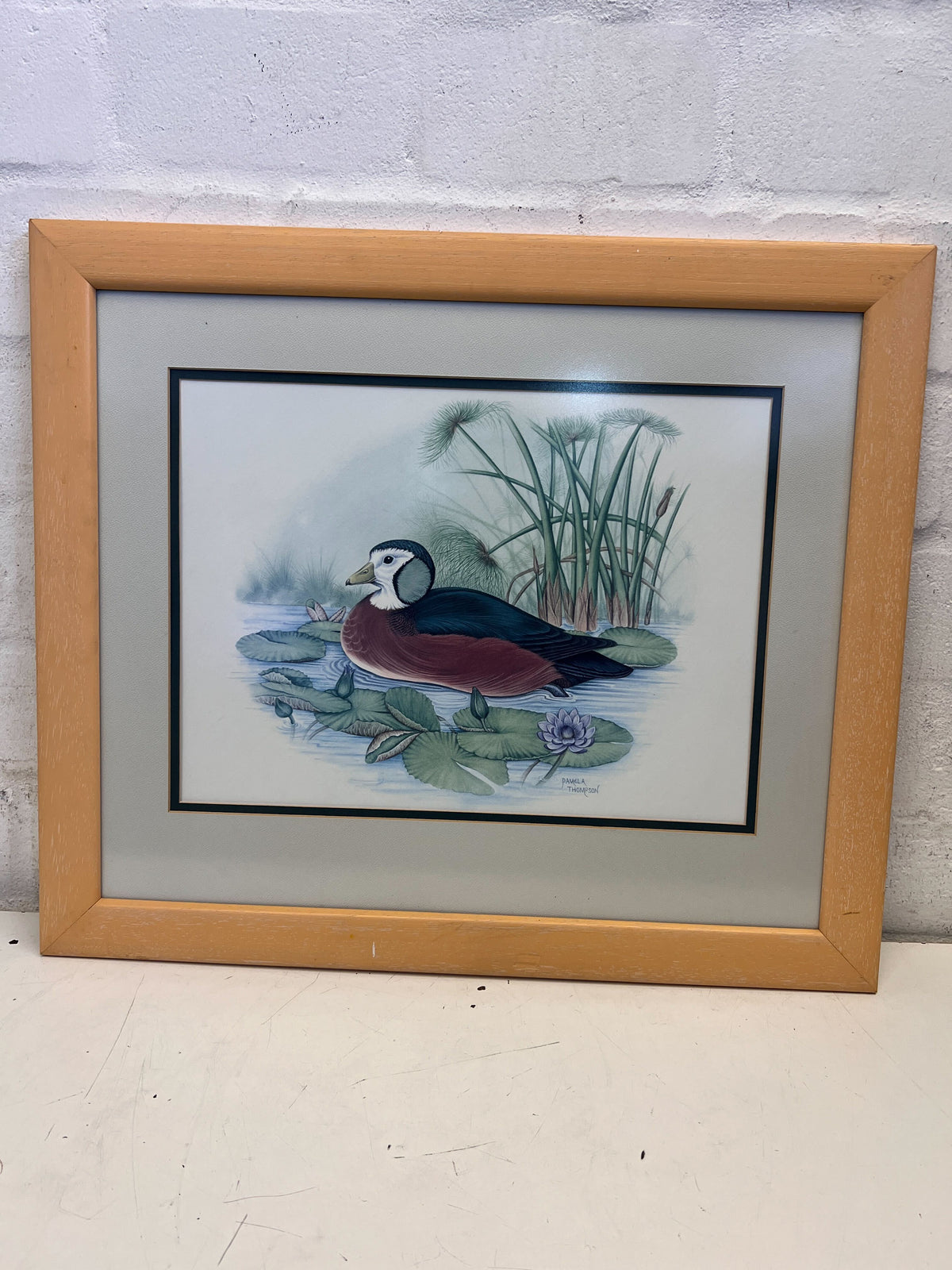 Framed Watercolor Duck Print - Elegant Nature Artwork - 2ndhandwarehouse.com