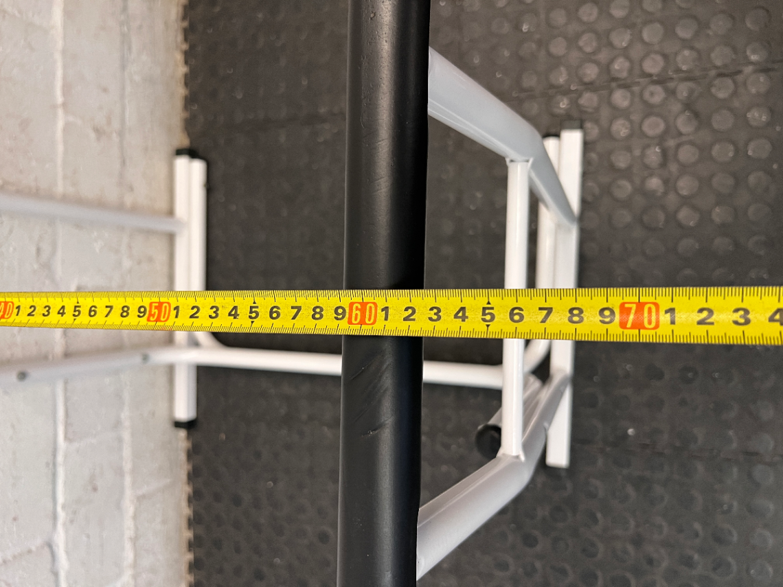 Freestanding Tubular Steel Toilet Support Rail