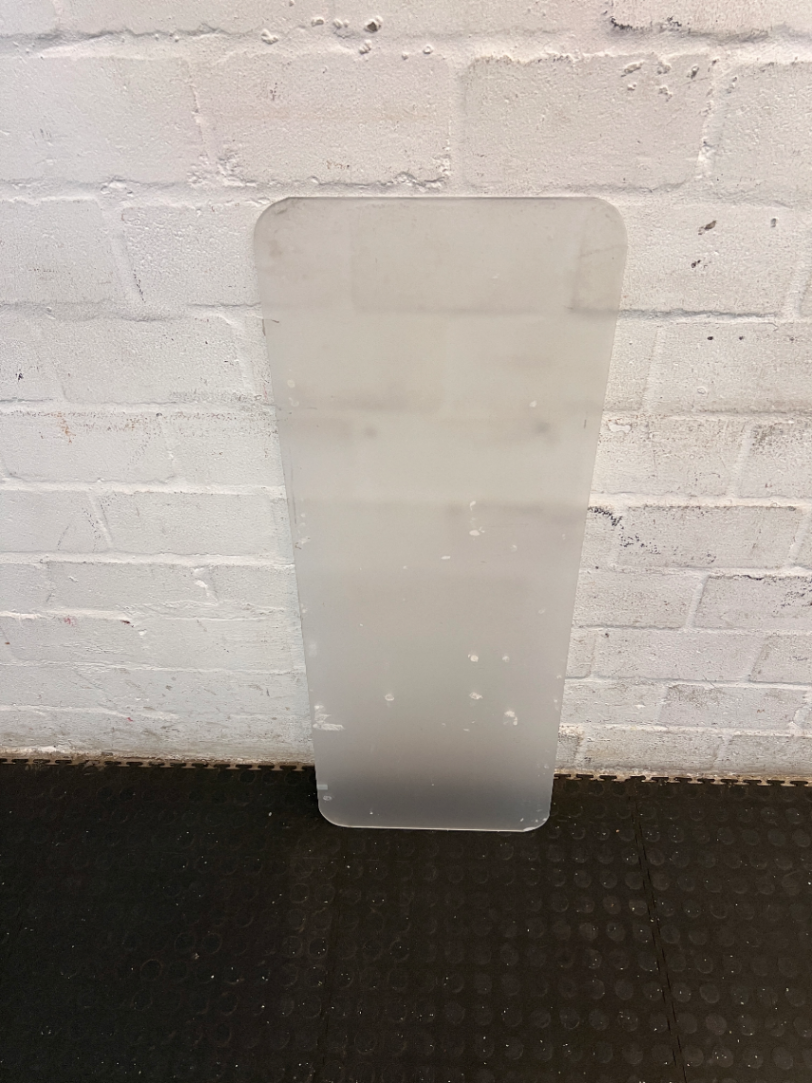 Frosted Glass Office Desk Divider Panel - 2ndhandwarehouse.com