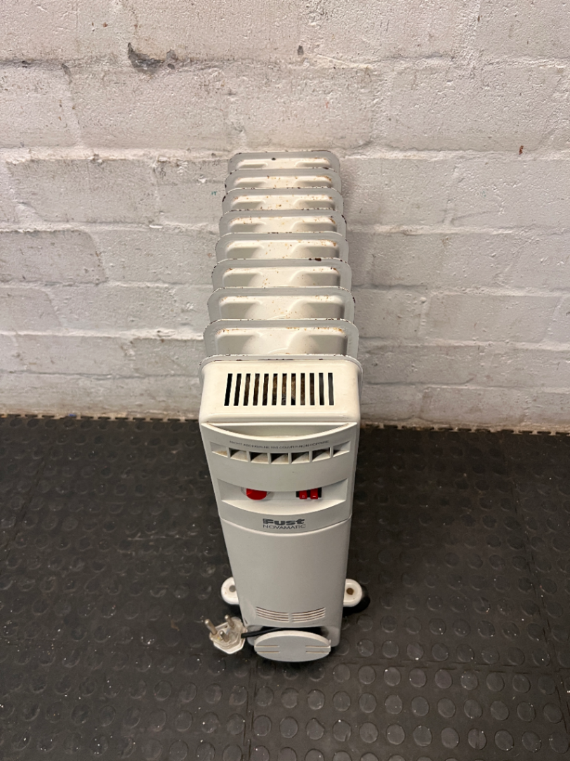 Fust Novamatic Oil-Filled Heater with Castors — Working Order with Visible Wear