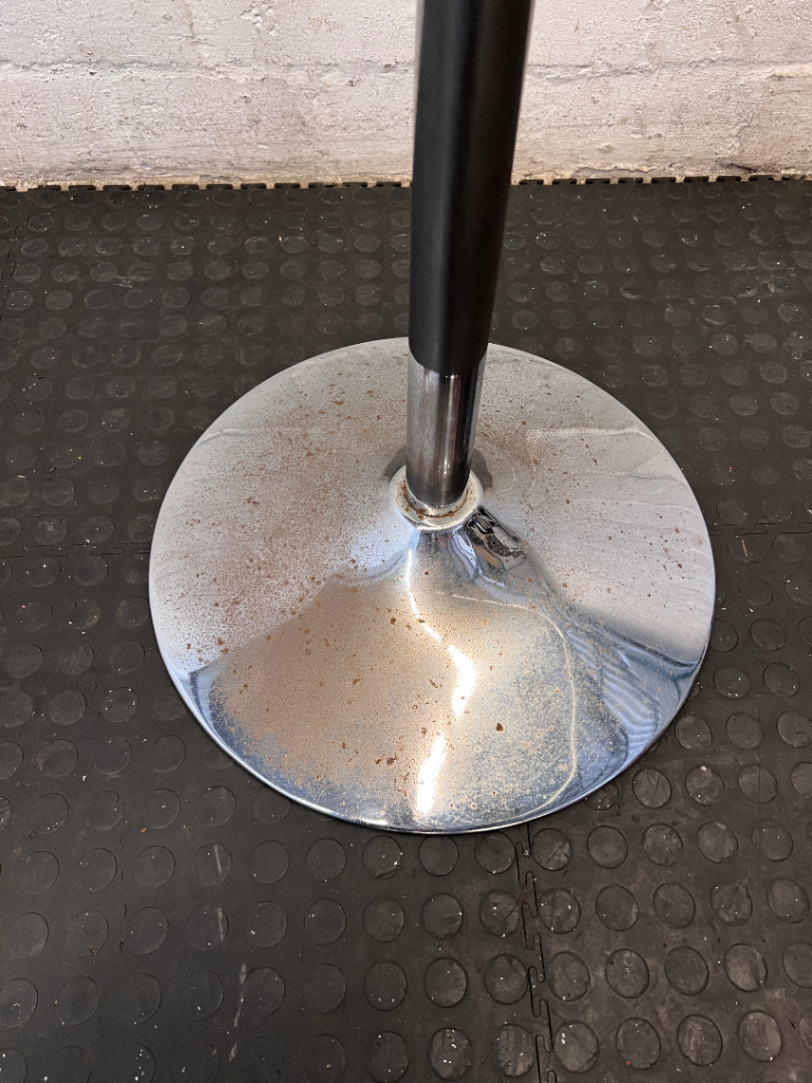 Glass Dining Set with 4 Blue Chairs - Wear on Table Base - 2ndhandwarehouse.com