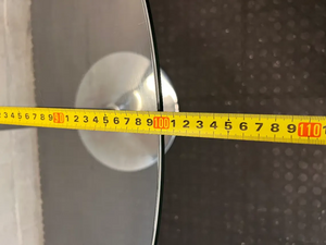 Glass Dining Set with 4 Blue Chairs - Wear on Table Base - 2ndhandwarehouse.com