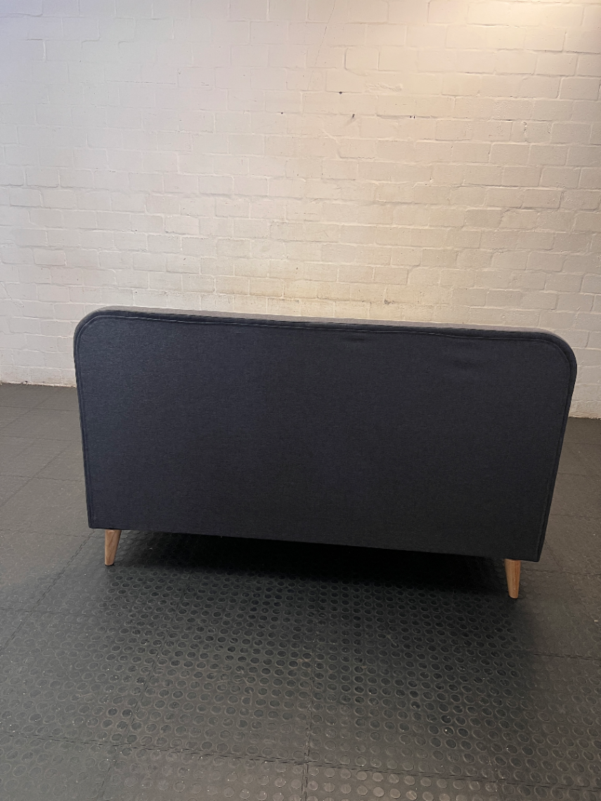 Grey Button Upholstered Queen XL Bedframe and Mattress — Good Working Order