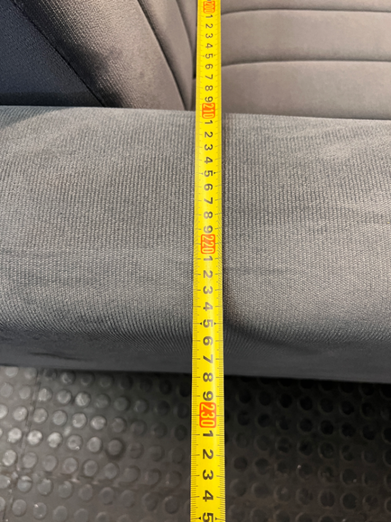 Grey Channel-Stitched Sleeper Couch — Good Working Order