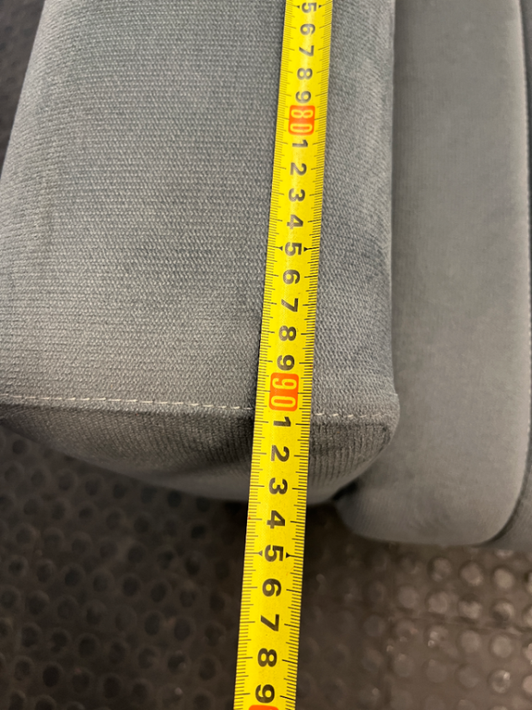 Grey Channel-Stitched Sleeper Couch — Good Working Order