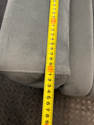 Grey Channel-Stitched Sleeper Couch — Good Working Order