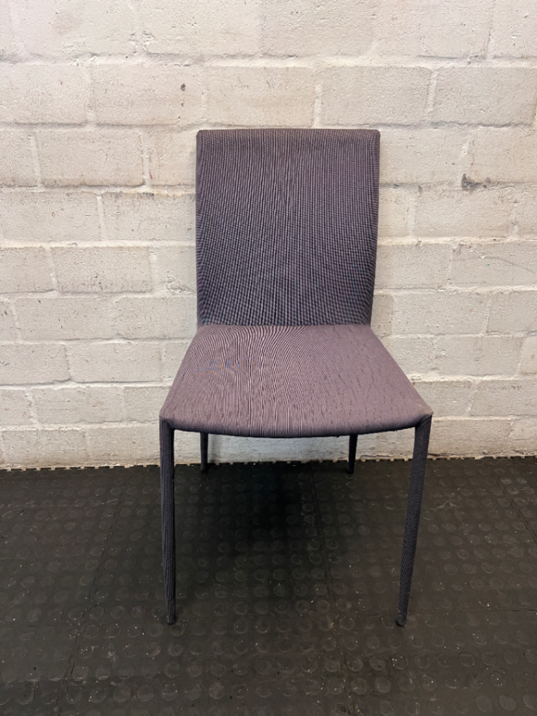 Grey Fabric Dining Chair with Slim Metal Legs - Well Used Condition - 2ndhandwarehouse.com
