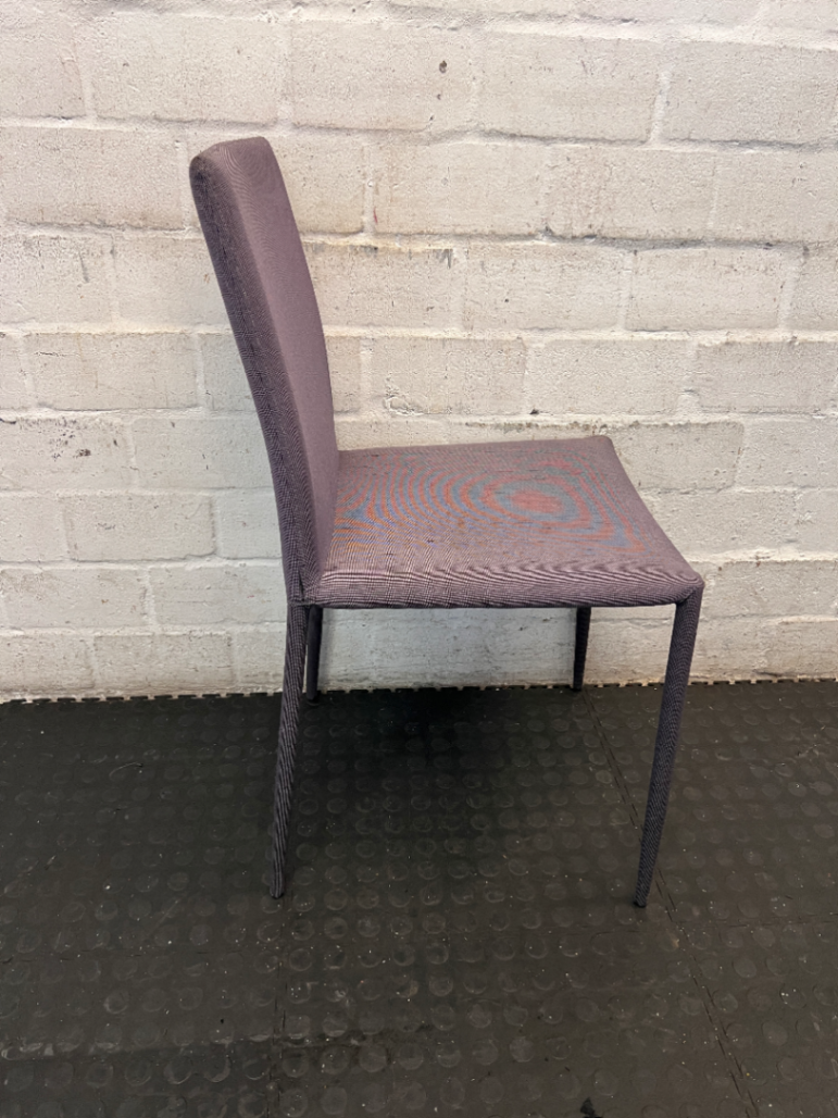 Grey Fabric Dining Chair with Slim Metal Legs - Well Used Condition - 2ndhandwarehouse.com