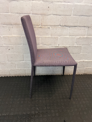 Grey Fabric Dining Chair with Slim Metal Legs - Well Used Condition - 2ndhandwarehouse.com