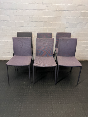 Grey Fabric Dining Chair with Slim Metal Legs - Well Used Condition - 2ndhandwarehouse.com