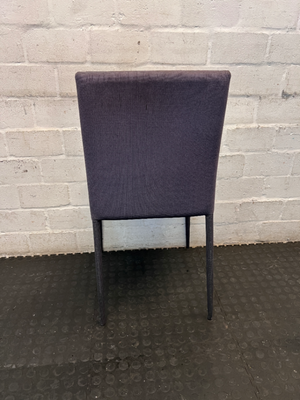 Grey Fabric Dining Chair with Slim Metal Legs - Well Used Condition - 2ndhandwarehouse.com
