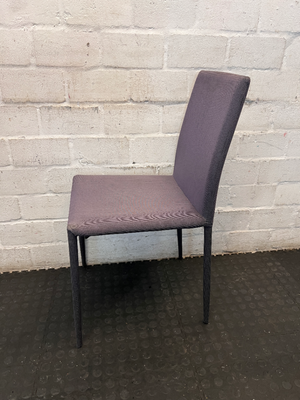 Grey Fabric Dining Chair with Slim Metal Legs - Well Used Condition - 2ndhandwarehouse.com