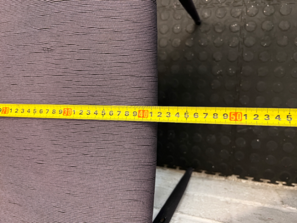 Grey Fabric Dining Chair with Slim Metal Legs - Well Used Condition - 2ndhandwarehouse.com