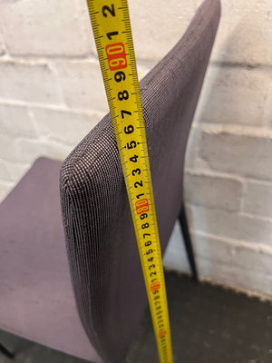 Grey Fabric Dining Chair with Slim Metal Legs - Well Used Condition - 2ndhandwarehouse.com